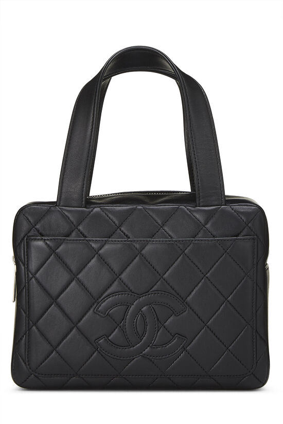 Black Quilted Lambskin 'CC' Handbag Mini, , large image number 1