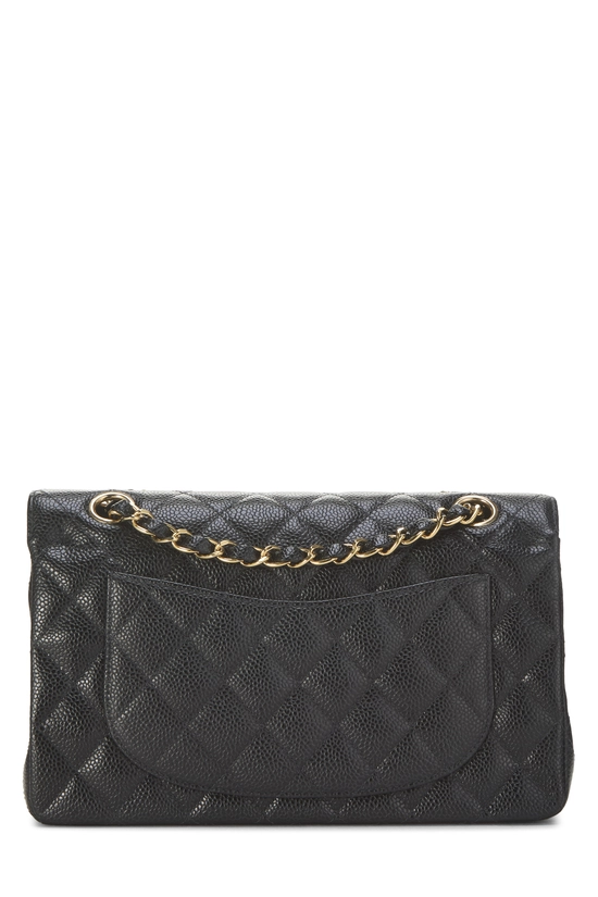 Black Quilted Caviar Classic Double Flap Small, , large image number 3