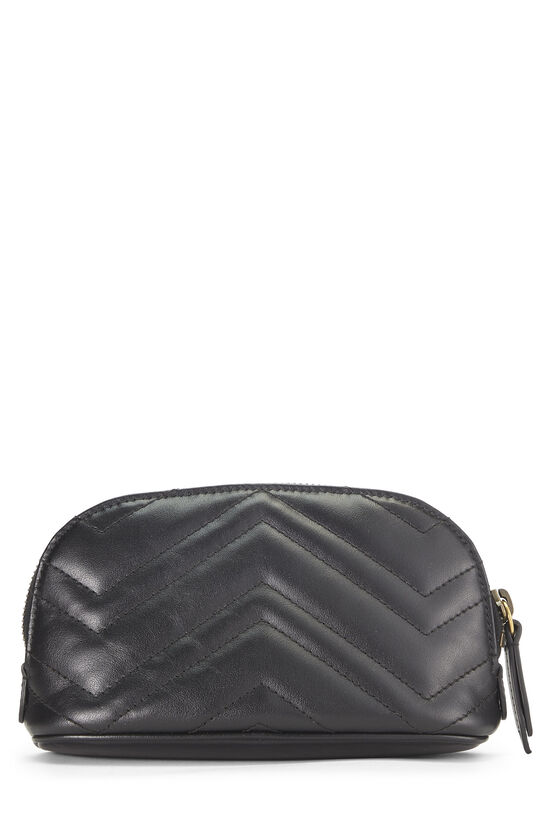 Black Leather GG Marmont Pouch, , large image number 2