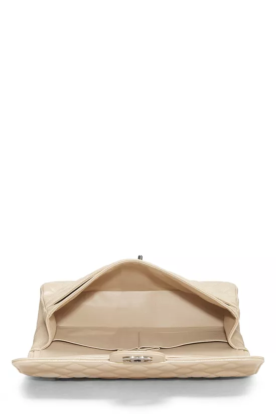 Beige Quilted Caviar Classic Double Flap Medium, , large image number 5