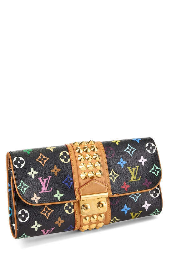 Takashi Murakami x Louis Vuitton Black Monogram Multicolore Courtney Pochette, , large image number 1