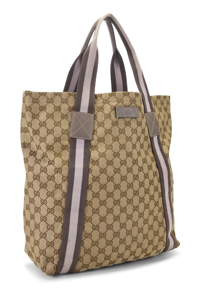 Gucci Purple Original GG Canvas Flat Web Tote — photo 2