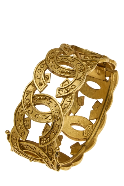 Gold 'CC' Bangle