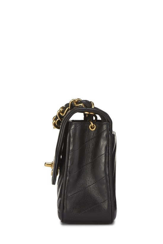 Black Lambskin Chevron Flap Mini, , large image number 2