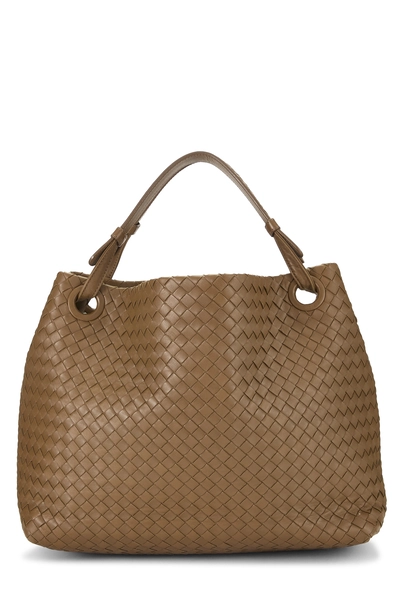 Brown Intrecciato Garda Tote Medium