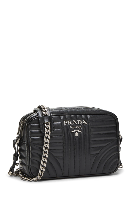 Black Calfskin Diagramme Camera Bag Medium, , large image number 1