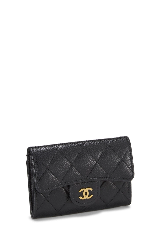Black Caviar Classic Flap Card Holder, , large image number 1