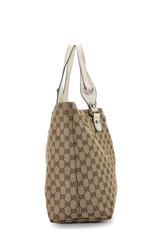 White Original GG Canvas Icon Bit Tote, , large image number 2