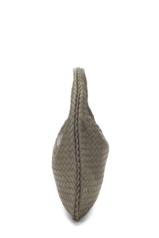 Grey Intrecciato Veneta Hobo Medium, , large image number 2