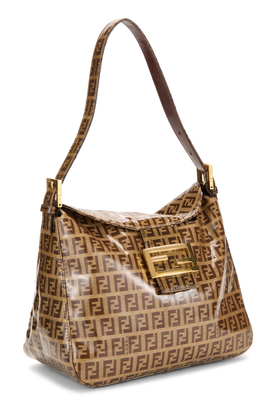 Brown Zucchino Vinyl Shoulder Bag, , large image number 1