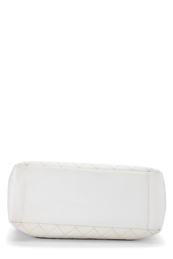 White Quilted Caviar Grand Shopping Tote (GST), , large image number 4