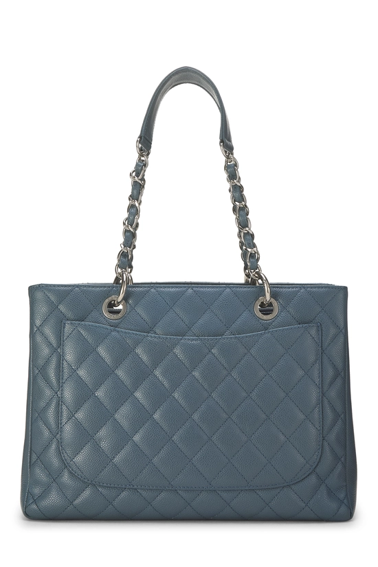Blue Quilted Caviar Grand Shopping Tote (GST), , large image number 3