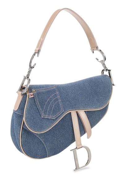 Blue Denim Saddle Bag, , large