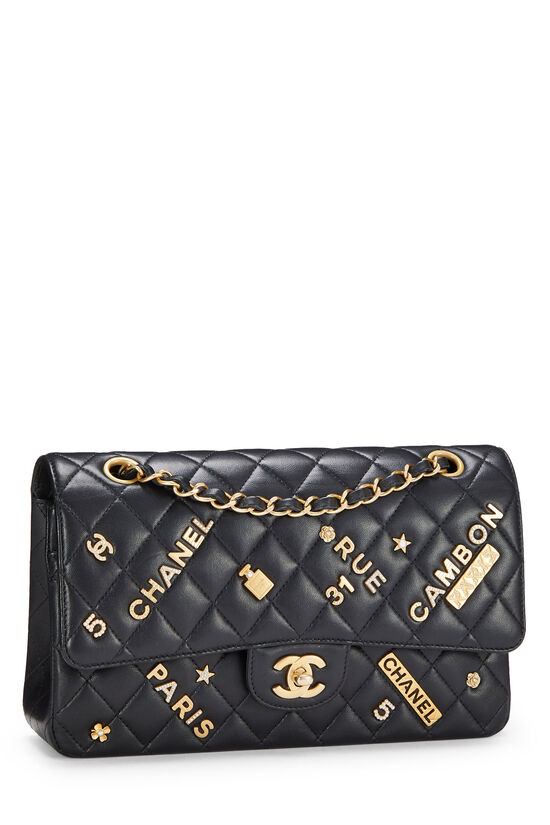Chanel Black Quilted Lambskin Lucky Charm Classic Double Flap Medium Q6B2Y01IK0000 |