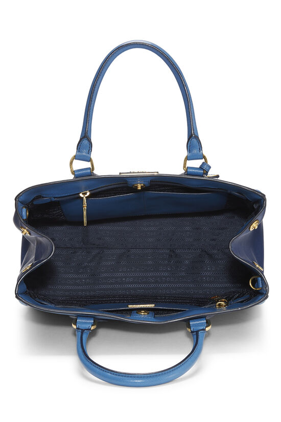 Blue Bi-Color Saffiano Handbag Small, , large image number 5