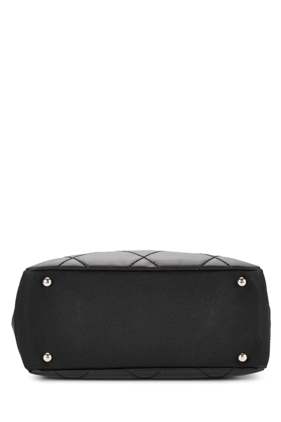 Black Quilted Coated Canvas Paris Biarritz Tote, , large image number 4