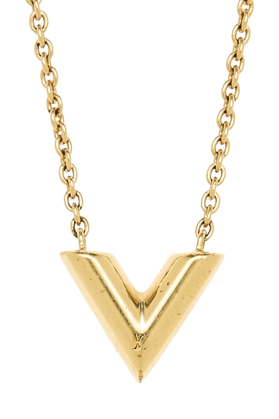 Gold Essential V Necklace, , large image number 1