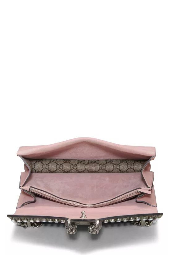 Pink Original GG Supreme Crystal Embellished Dionysus Shoulder Bag Medium, , large image number 5