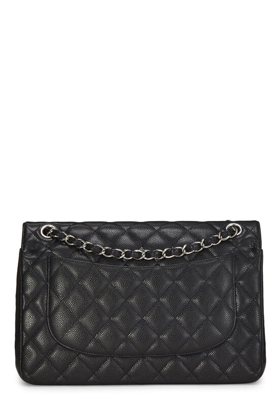 Black Quilted Caviar New Classic Double Flap Jumbo, , large image number 5