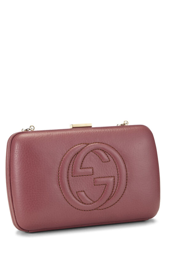 Purple Leather Soho Clutch, , large image number 1