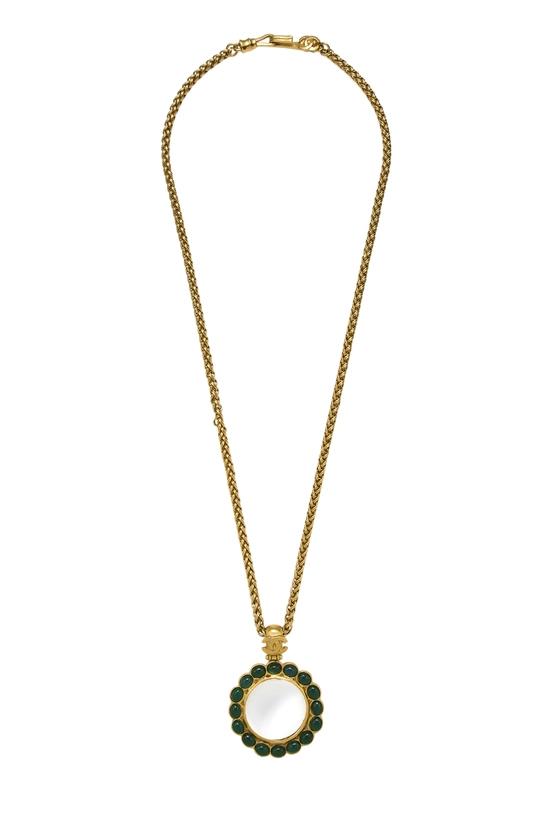 Gold Gripoix Monocle Necklace, , large image number 0