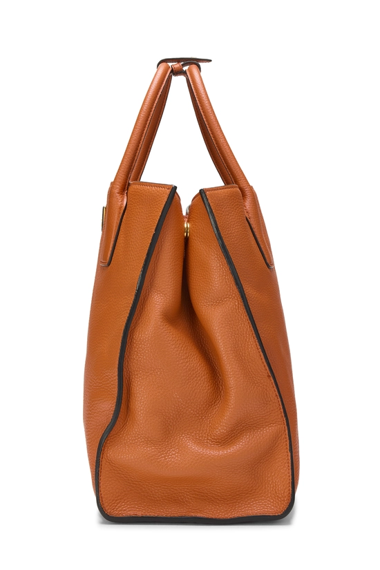 Orange Vitello Daino Convertible Handbag, , large image number 2