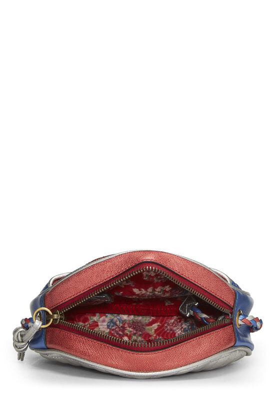 Red & Blue Quilted Leather Trapuntata Crossbody Bag Mini, , large image number 6