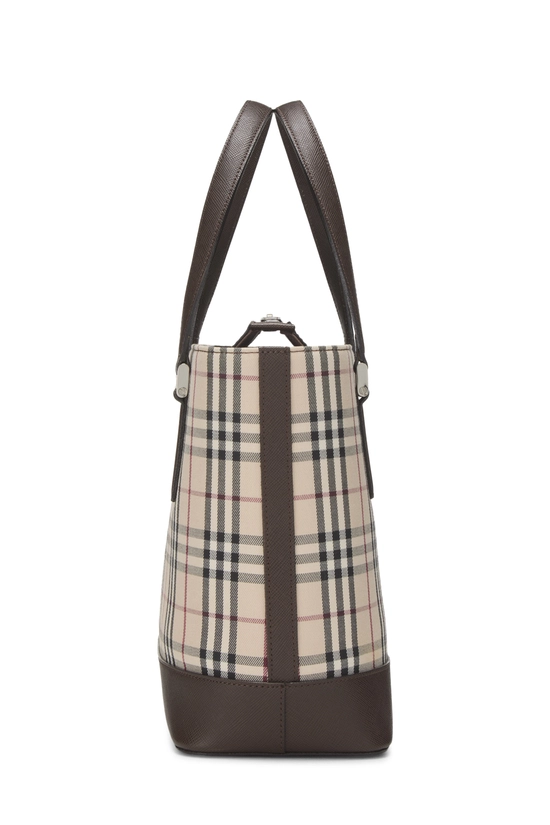 Brown House Check Jacquard Handbag Small, , large image number 2