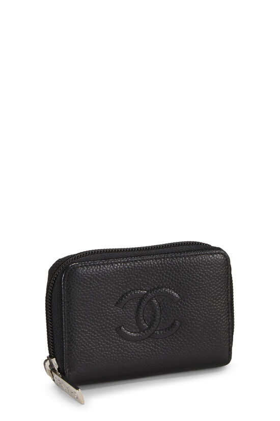 Black Caviar 'CC' Zip Around Coin Purse, , large image number 1