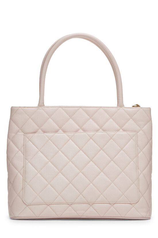 Pink Quilted Caviar Medallion Tote, , large image number 3