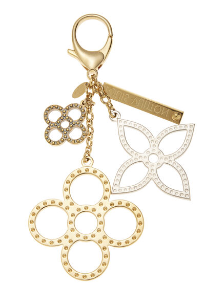 Gold & Silver Metal Tapage Bag Charm, , large