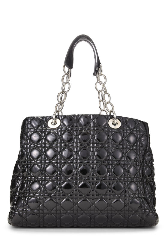 Black Patent Leather Soft Shopping Bag, , large image number 3