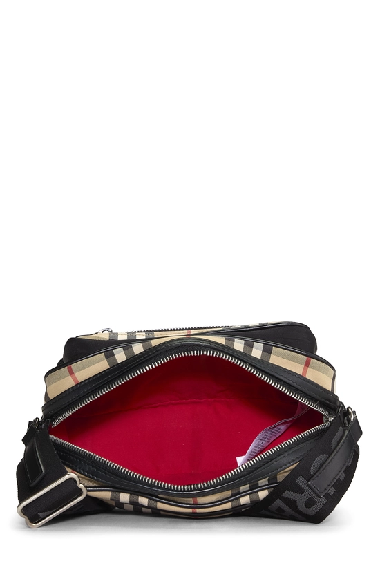 Black Vintage Check Camera Bag Small, , large image number 5