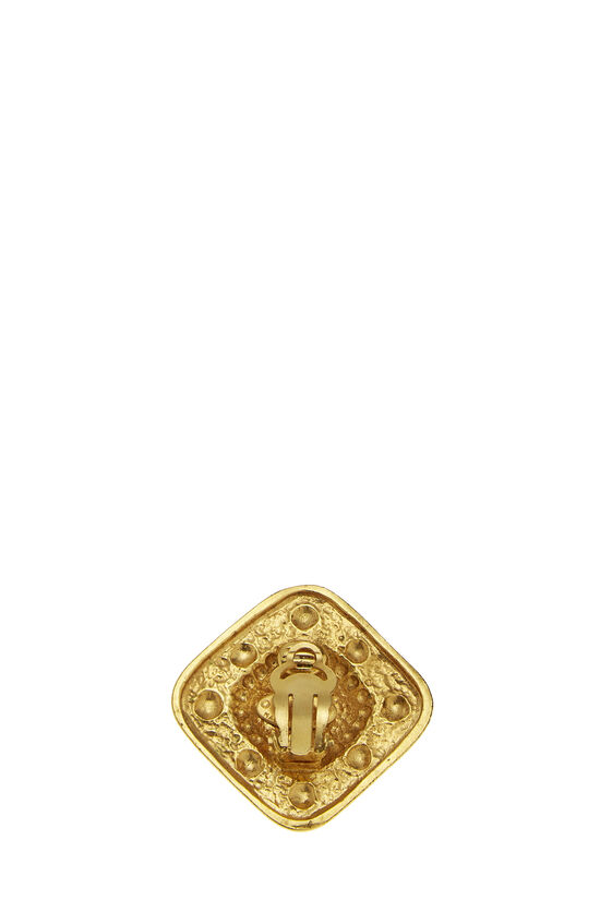 Gold 'CC' on Diamond Earrings, , large image number 1