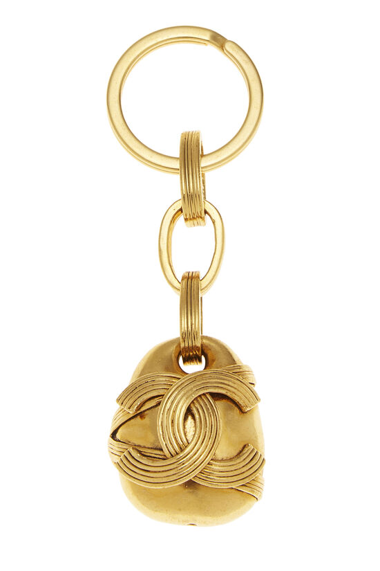 Gold 'CC' Oval Key Chain, , large image number 1