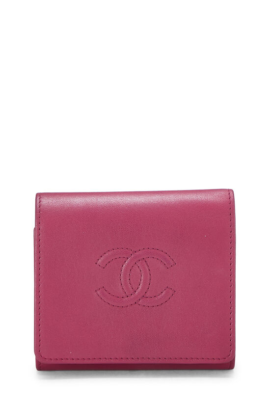 Pink Calfskin Timeless 'CC' Compact Wallet, , large image number 1