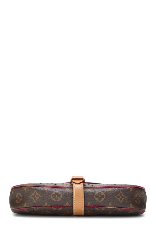 Pink Perforated Monogram Canvas Saumur Clutch, , large image number 4