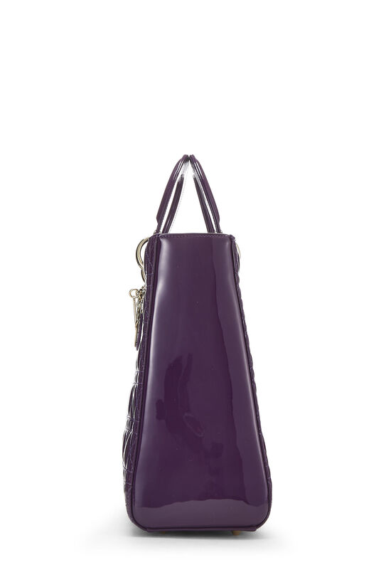 Purple Cannage Patent Leather Lady Dior Large, , large image number 4
