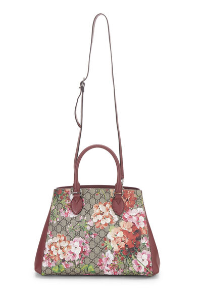 Pink GG Blooms Supreme Canvas Top Handle Handbag Large, , large