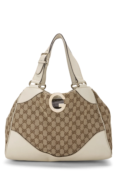 White Original GG Canvas Charlotte Tote