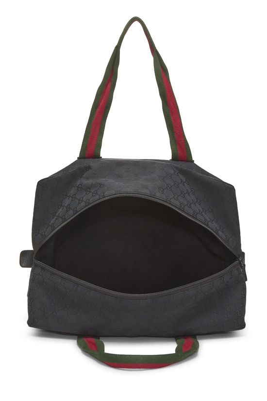 Black GG Canvas Soft Web Carry On Duffle, , large image number 5