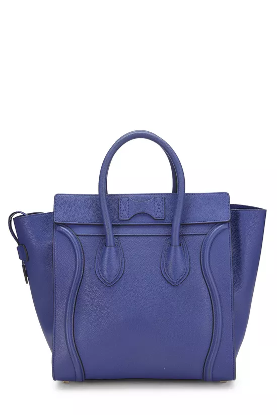 Blue Drummed Calfskin Luggage Mini, , large image number 3