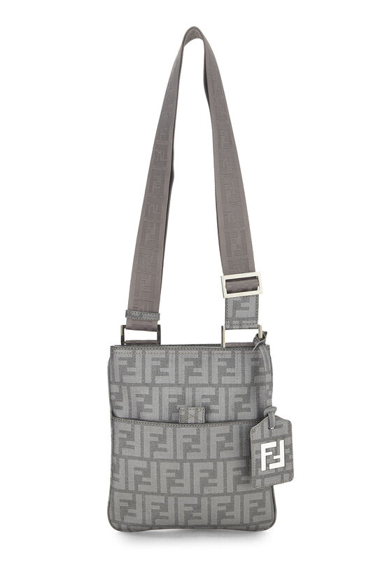 Grey Zucca Coated Canvas Flat Messenger Small, , large image number 0