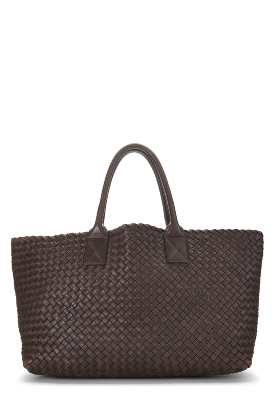 Brown Intrecciato Cabat Tote Medium, , large image number 3