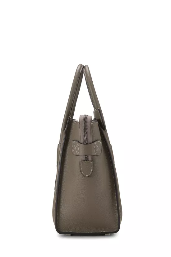 Grey Drummed Calfskin Luggage Micro, , large image number 2