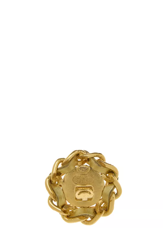 Gold 'CC' Earrings, , large image number 2