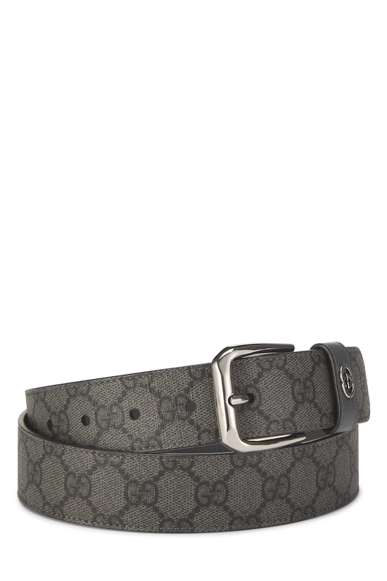 Black GG Supreme Canvas Belt 90, , large image number 0