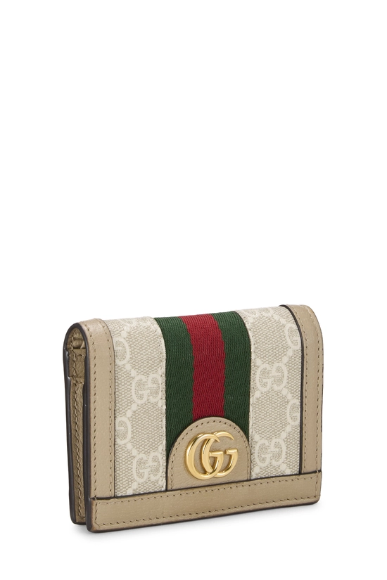 Beige GG Supreme Ophidia French Wallet, , large image number 1