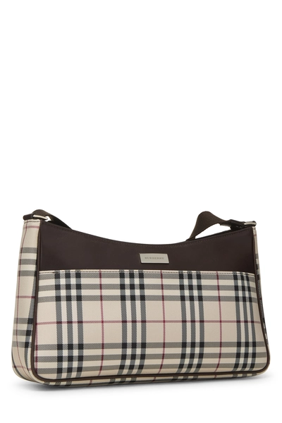 Burberry Brown Nylon Check Crossbody Bag Large — photo 2