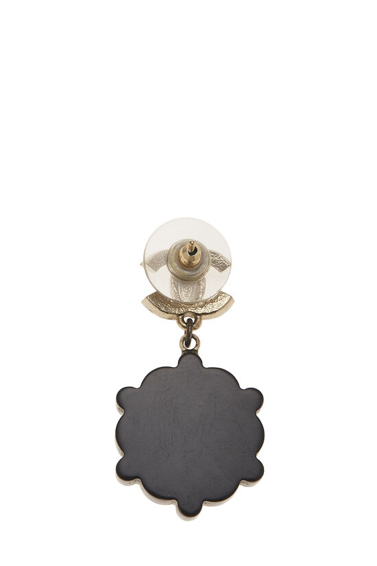 Chanel Black & Gold 'CC' Snowflake Earrings Q6J2TR17KB000